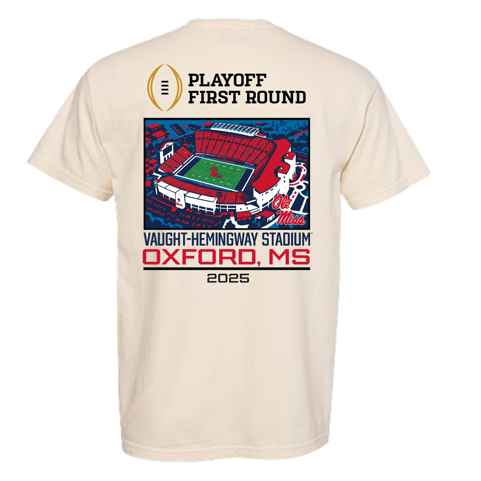 CFP '25|'26 Ole Miss 1st Round Live From Vaught-Hemingway Stadium Tee