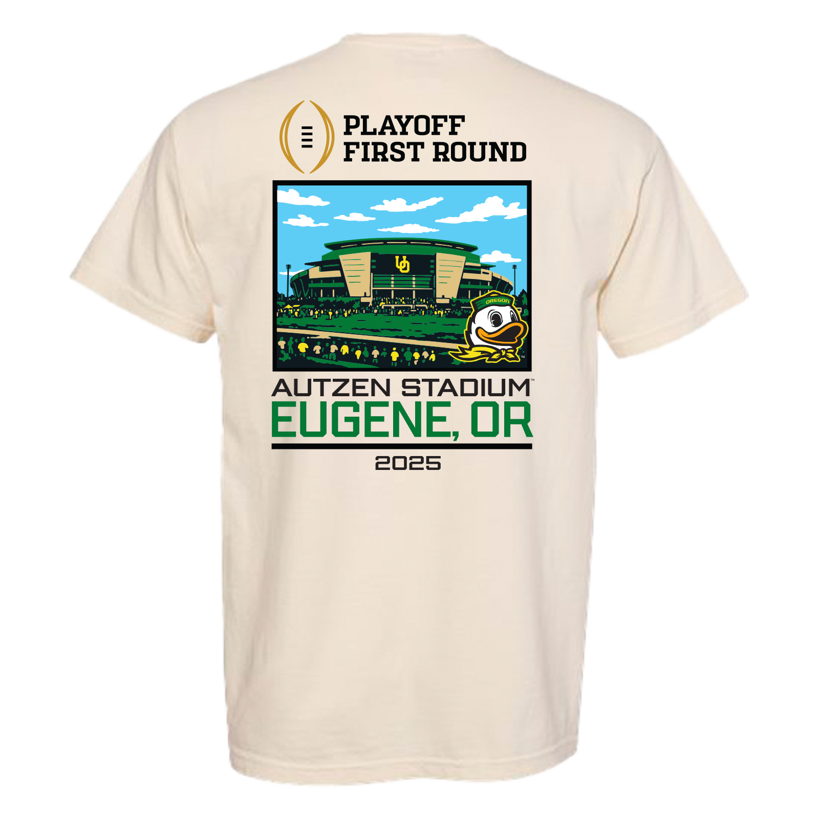 CFP '25|'26 Oregon 1st Round Live From Autzen Stadium Tee