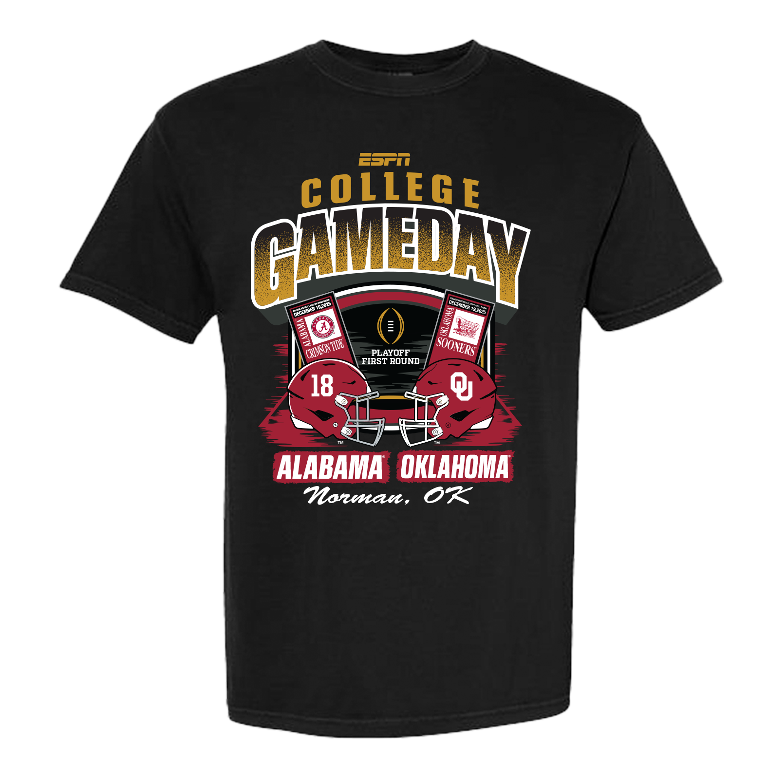 CFP '25|'26 Alabama vs. Oklahoma 1st Round Ticket Tee