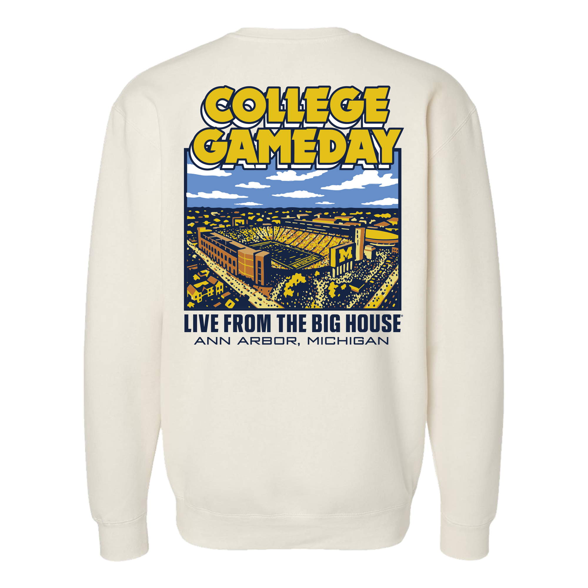 College GameDay Michigan Big House Crewneck - Bone