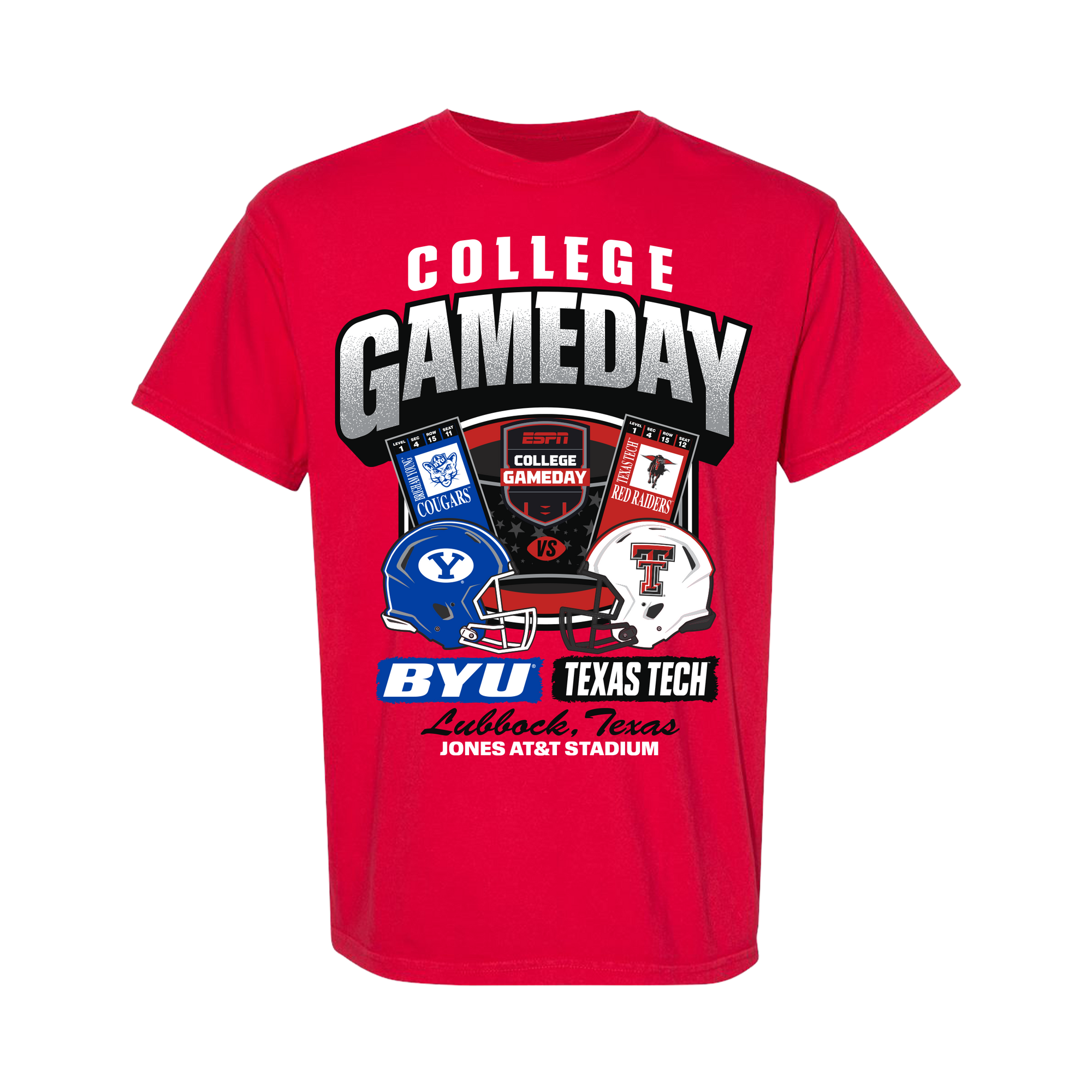 College GameDay BYU vs Texas Tech Ticket Tee