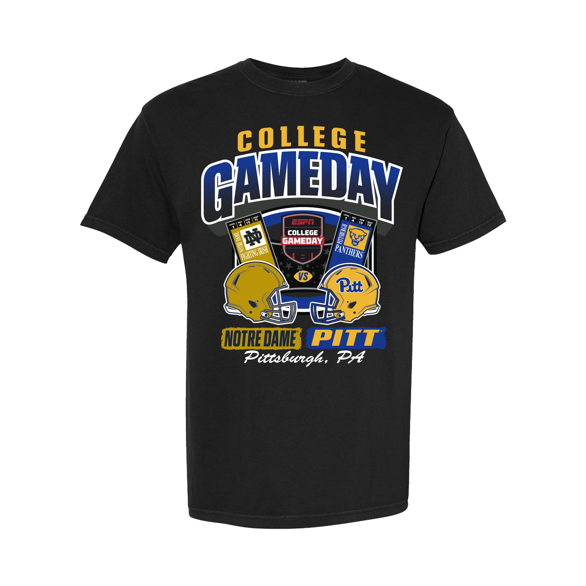 College GameDay Notre Dame vs. Pitt Ticket Tee