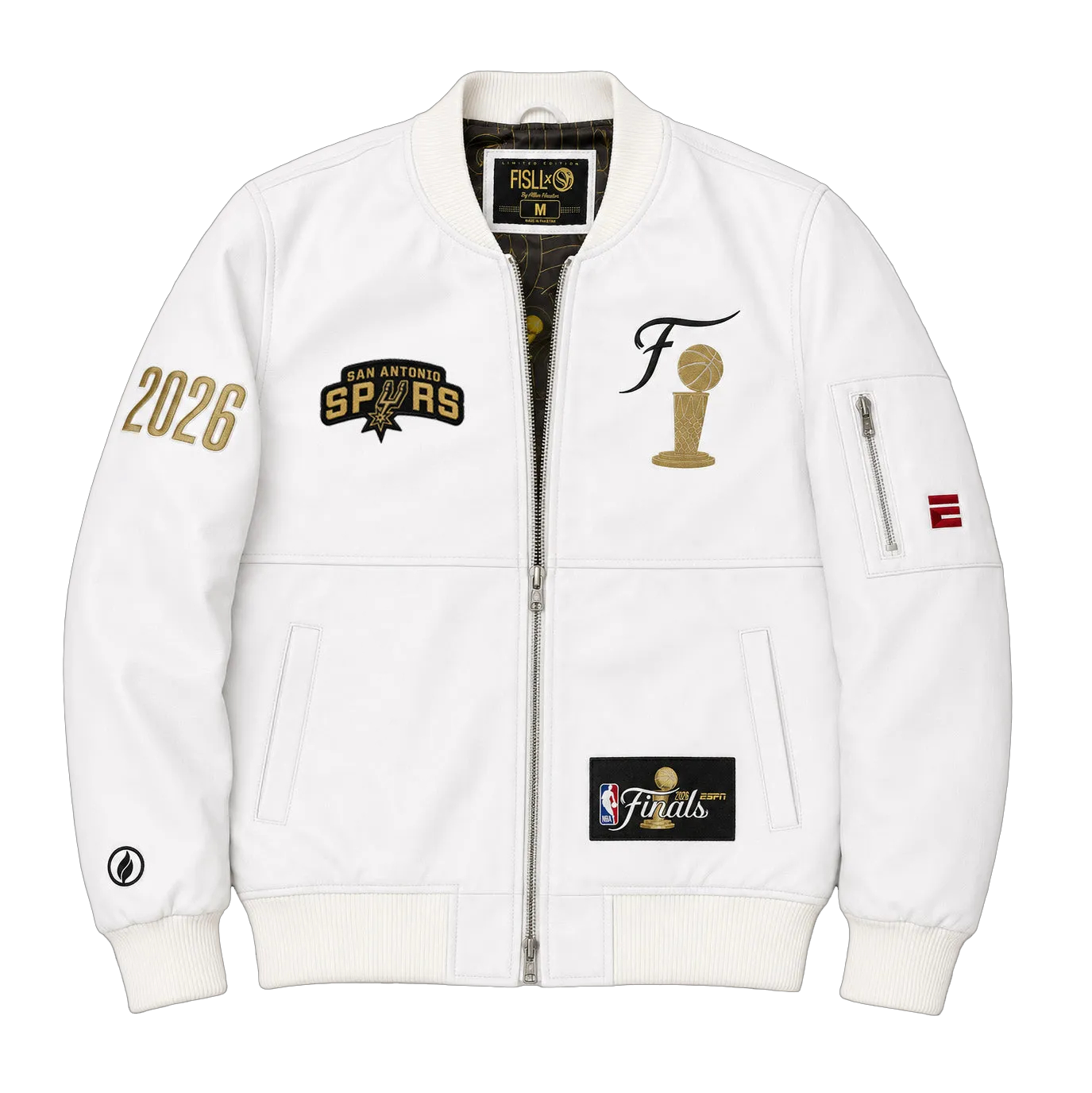 ESPN Finals Leather Jacket - White