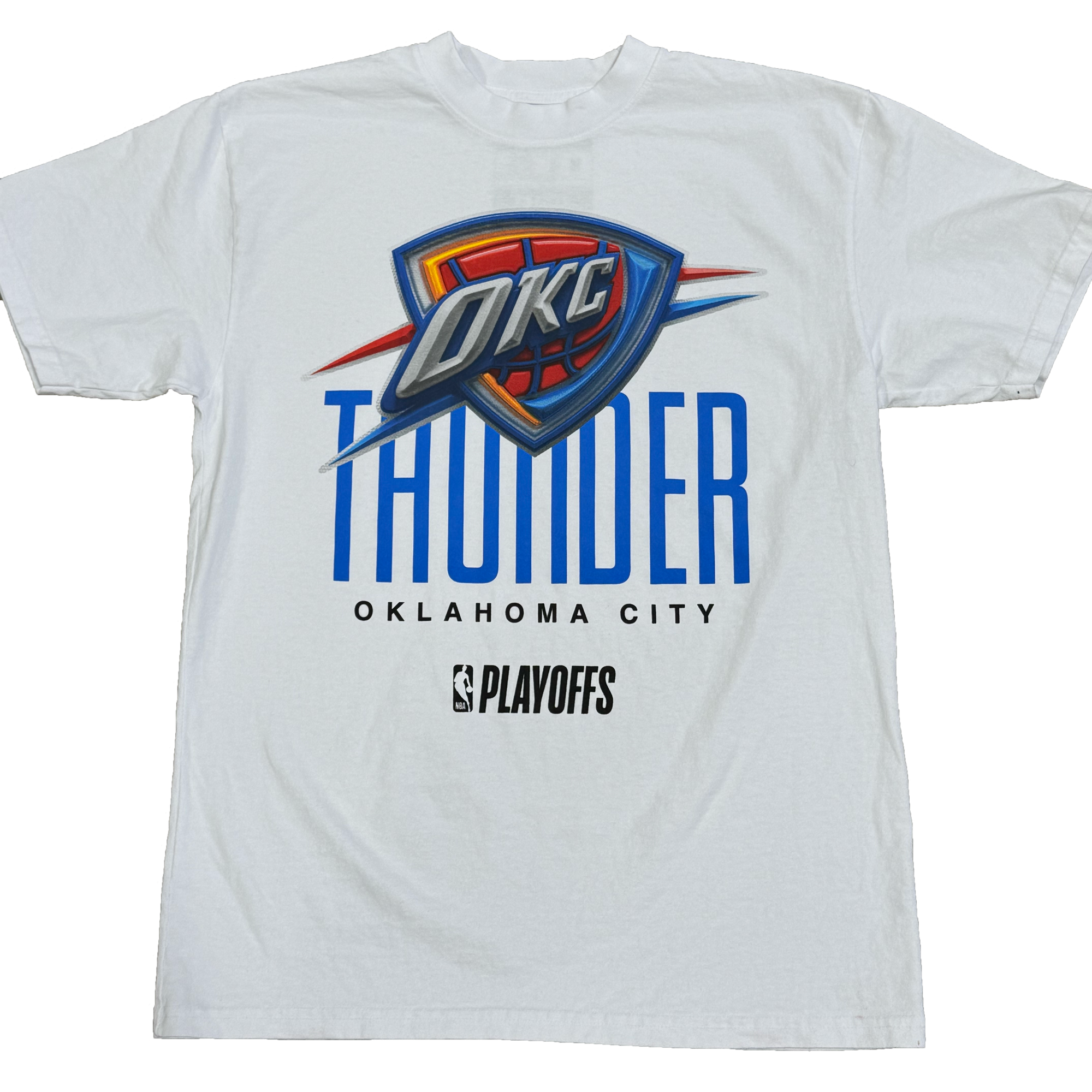 Oklahoma City Thunder Playoff White Tee by FISLL