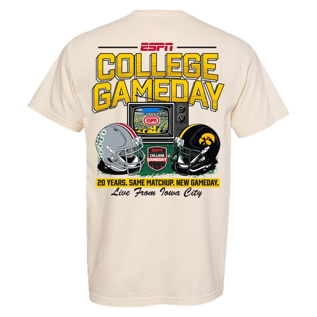 College GameDay Iowa vs Ohio State Helmet Tee
